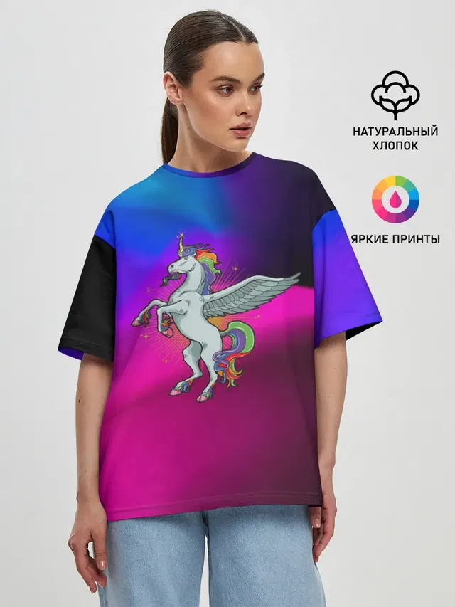Женская футболка оверсайз