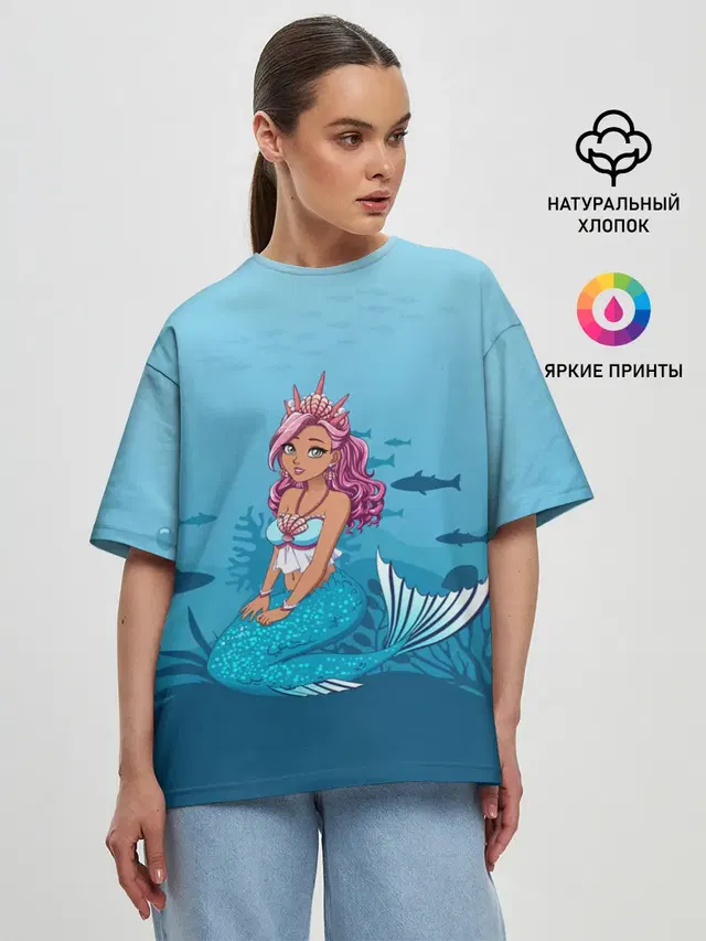 Женская футболка оверсайз