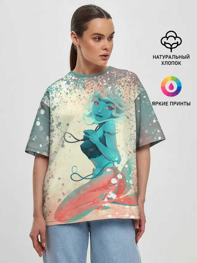 Женская футболка оверсайз