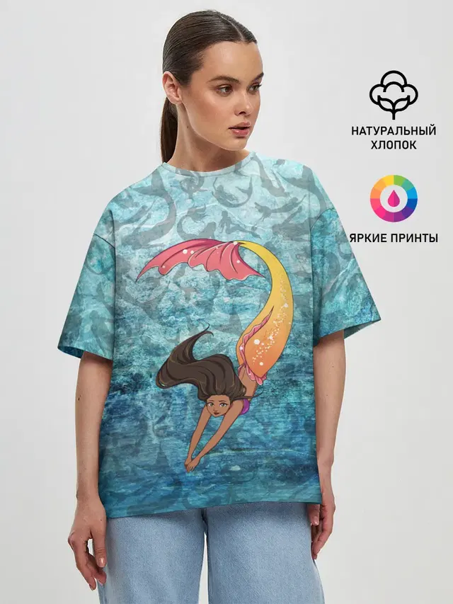 Женская футболка оверсайз