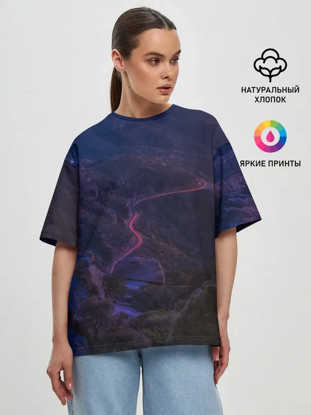 Женская футболка оверсайз
