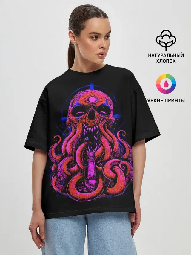 Женская футболка оверсайз