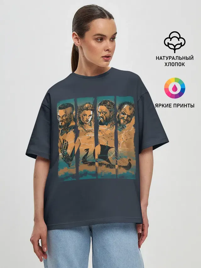 Женская футболка оверсайз