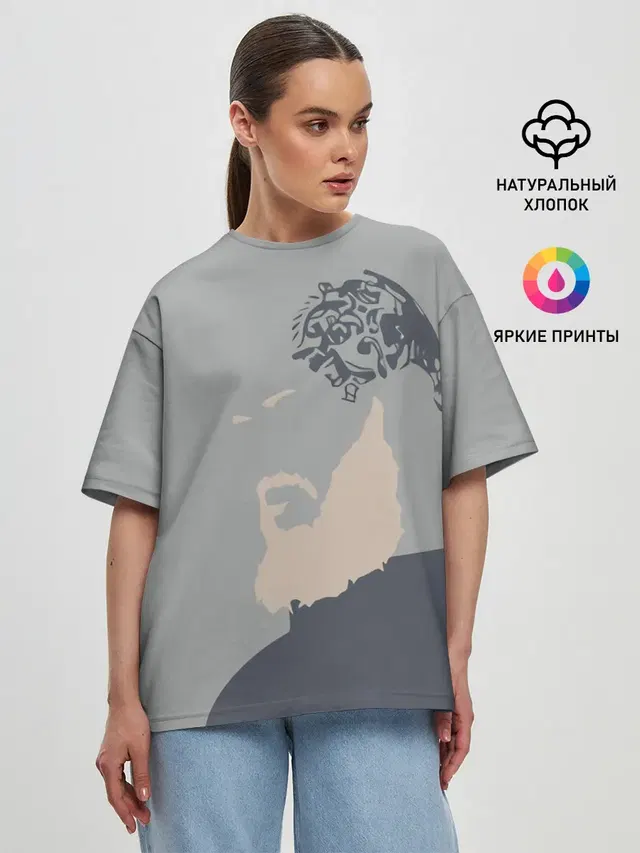 Женская футболка оверсайз