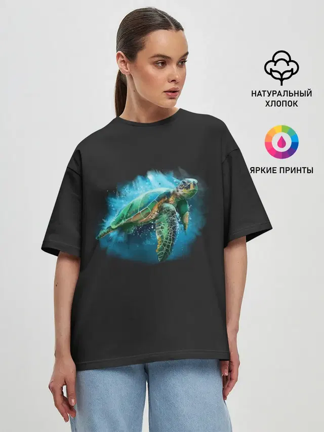 Женская футболка оверсайз