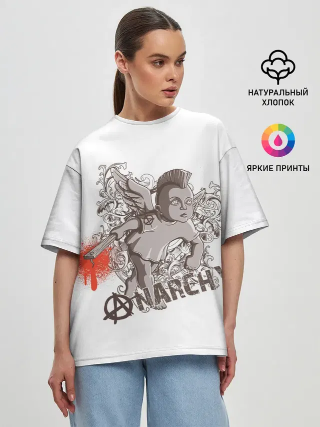 Женская футболка оверсайз