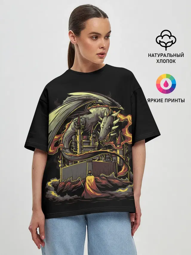 Женская футболка оверсайз