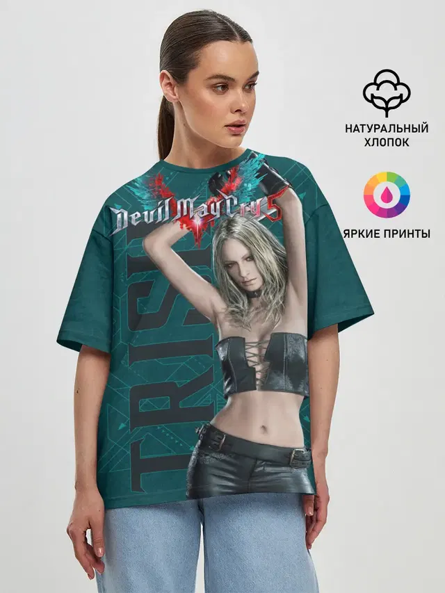 Женская футболка оверсайз