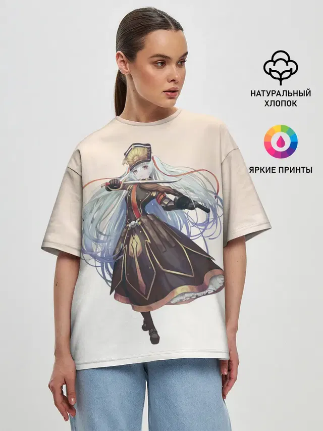 Женская футболка оверсайз