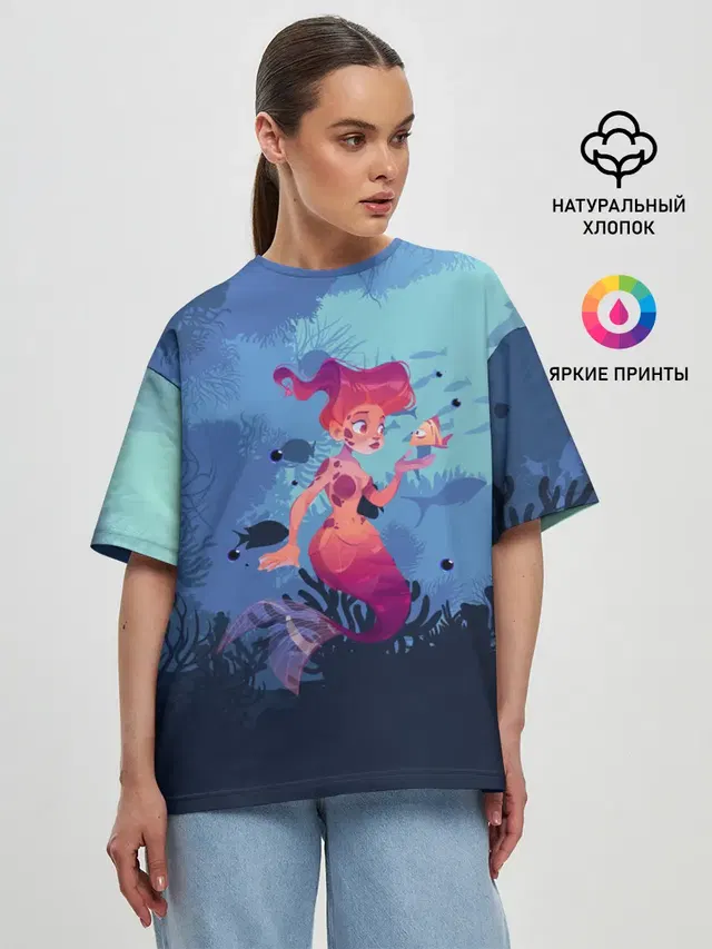 Женская футболка оверсайз