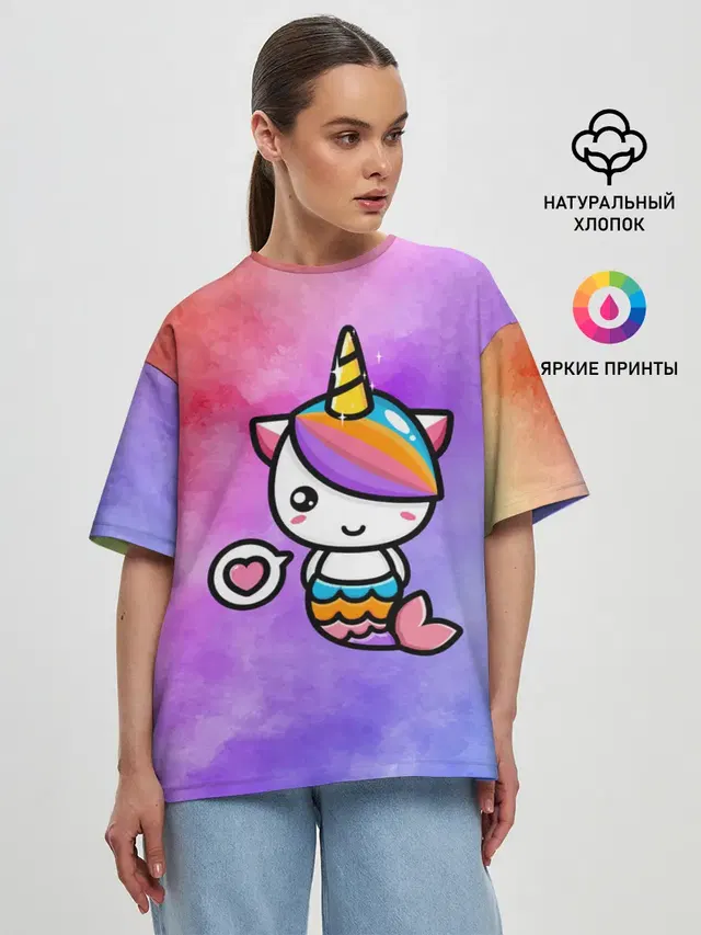 Женская футболка оверсайз