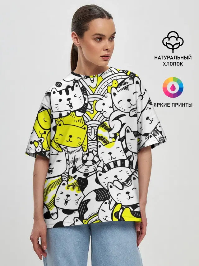 Женская футболка оверсайз