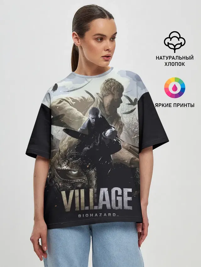 Женская футболка оверсайз