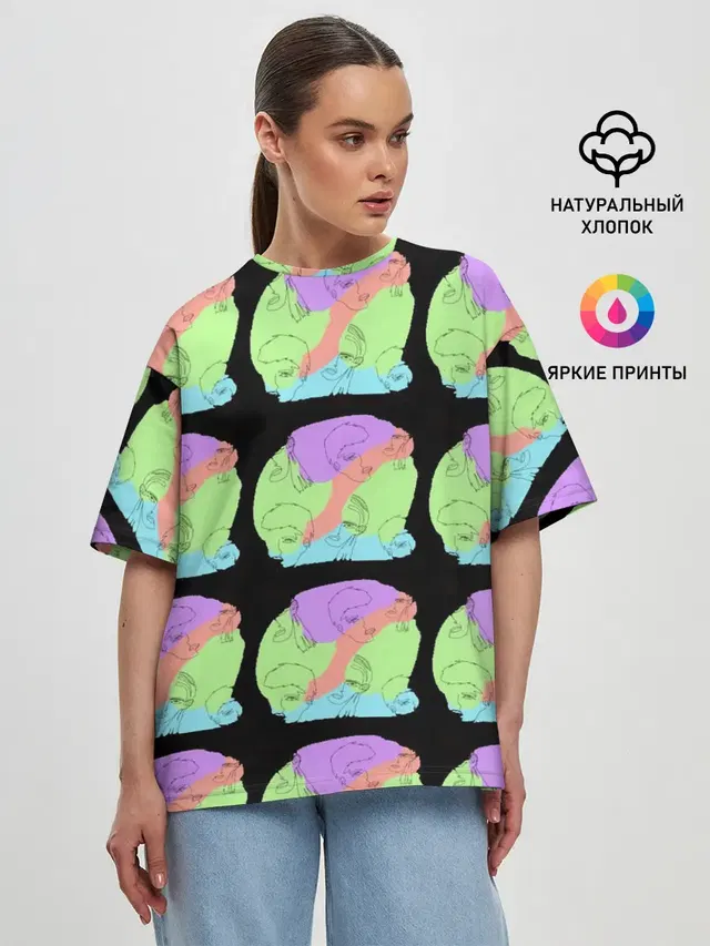 Женская футболка оверсайз