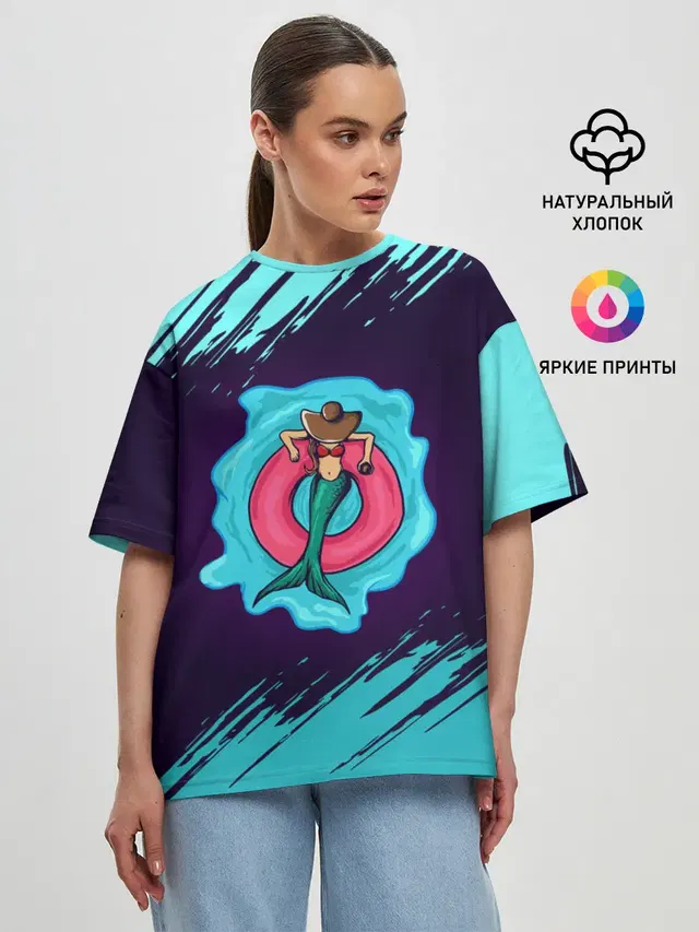 Женская футболка оверсайз