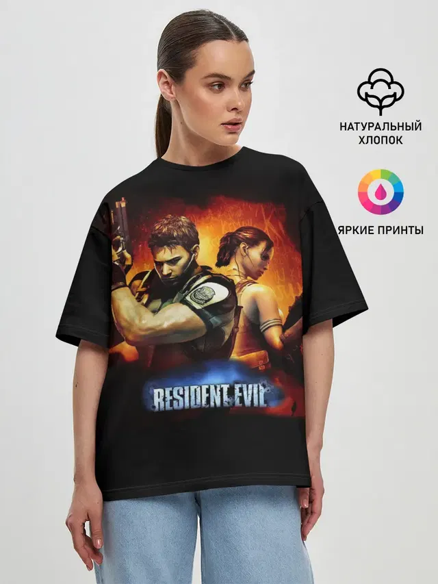 Женская футболка оверсайз