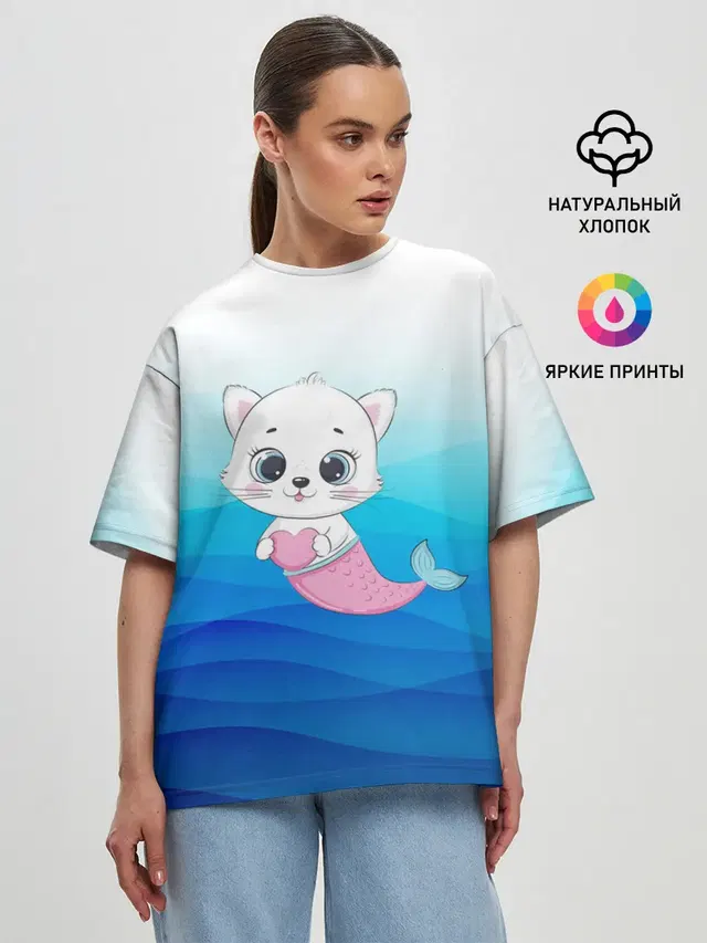 Женская футболка оверсайз