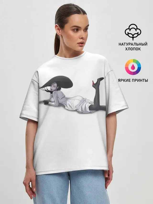 Женская футболка оверсайз