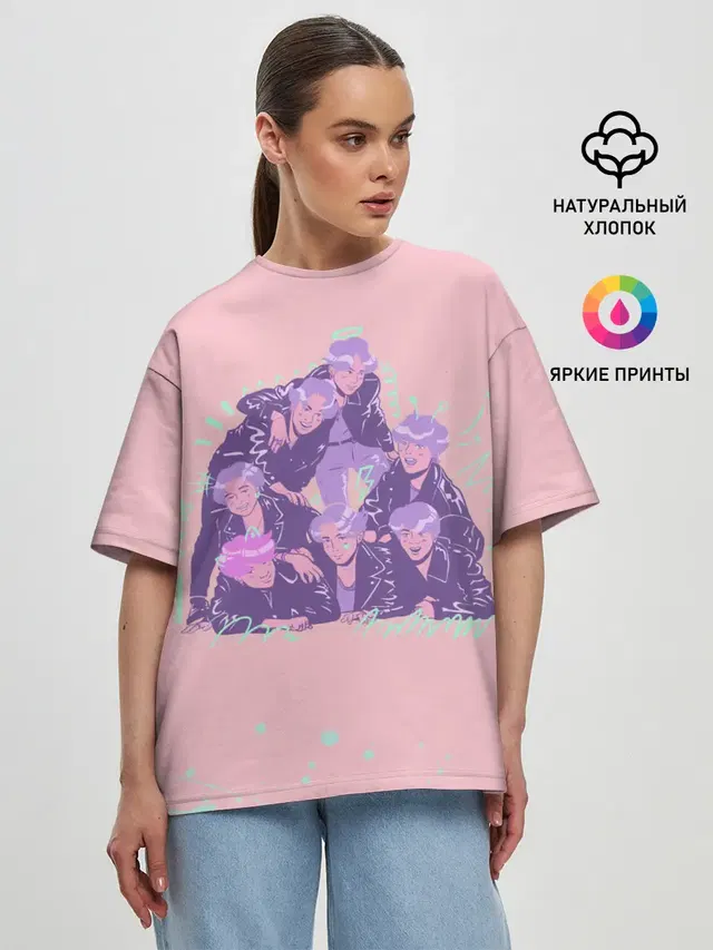 Женская футболка оверсайз