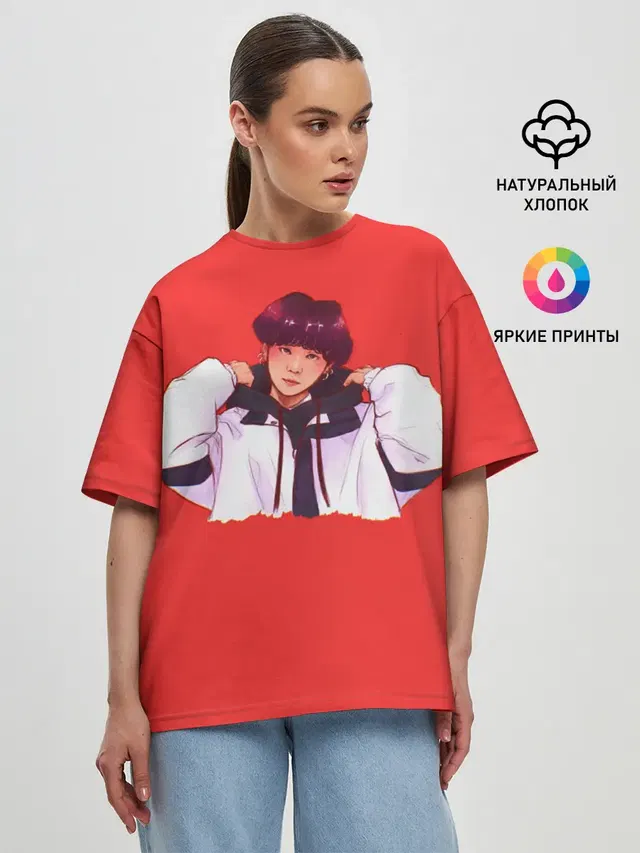 Женская футболка оверсайз