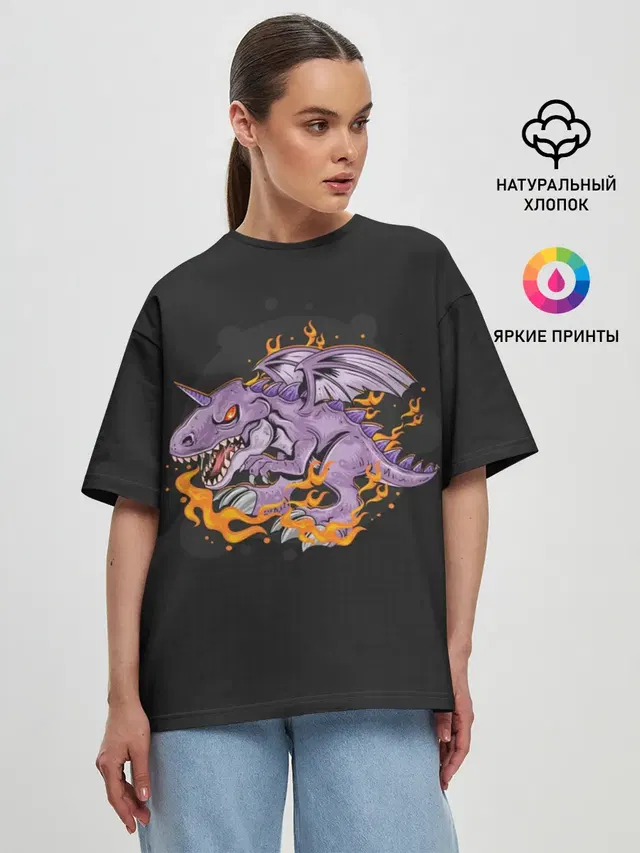 Женская футболка оверсайз