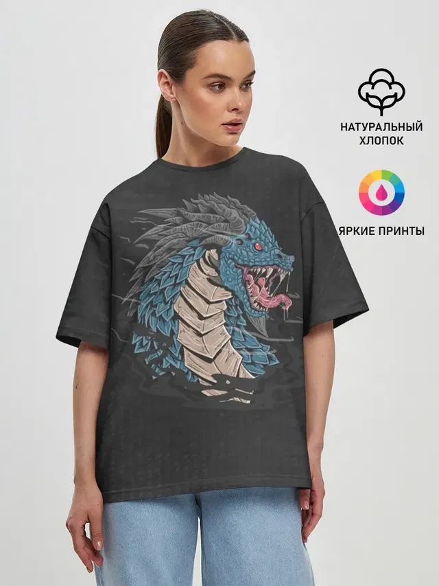 Женская футболка оверсайз
