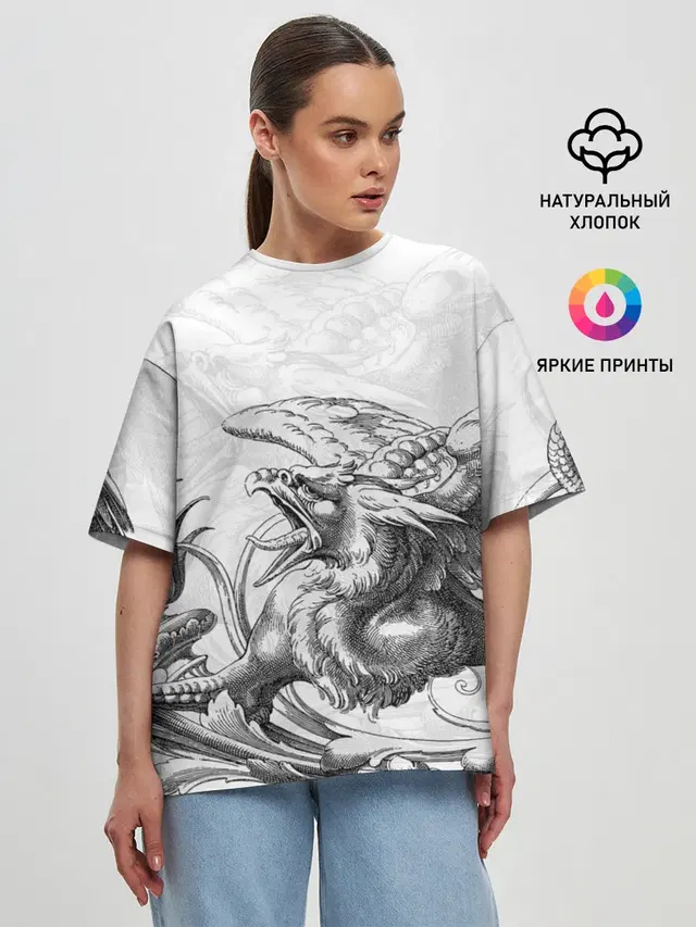 Женская футболка оверсайз