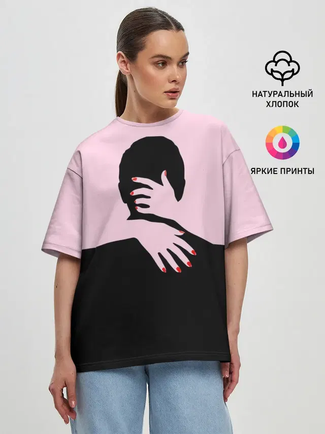 Женская футболка оверсайз