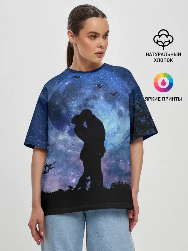 Женская футболка оверсайз