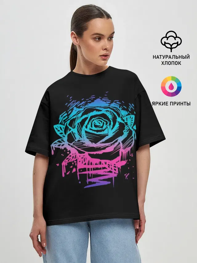 Женская футболка оверсайз
