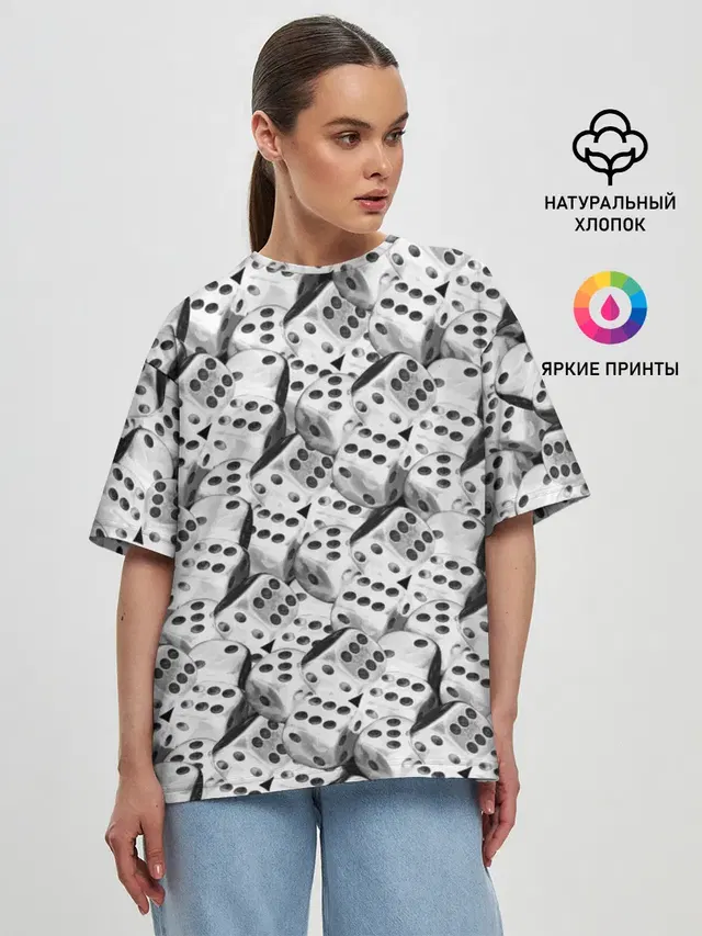 Женская футболка оверсайз