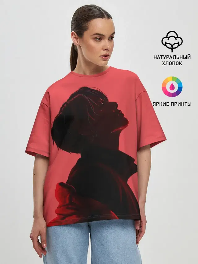 Женская футболка оверсайз