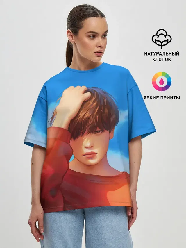 Женская футболка оверсайз
