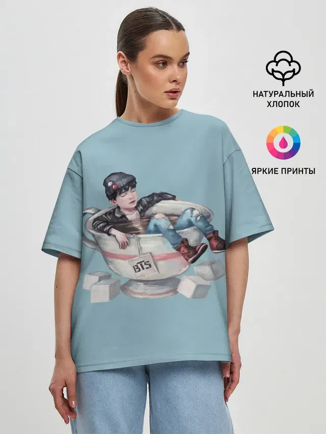 Женская футболка оверсайз