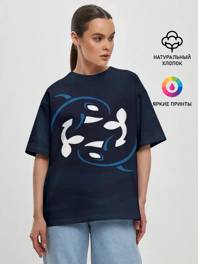Женская футболка оверсайз