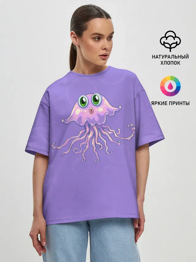 Женская футболка оверсайз