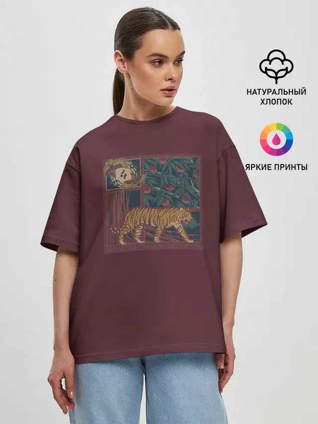 Женская футболка оверсайз