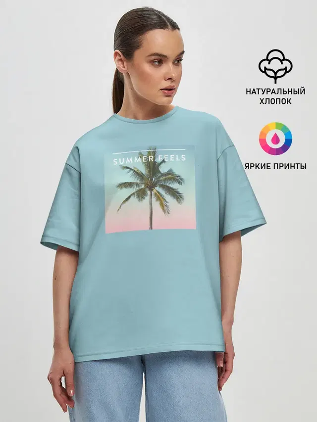 Женская футболка оверсайз