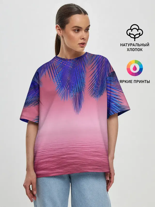 Женская футболка оверсайз