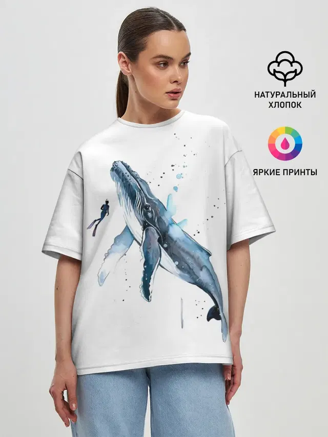 Женская футболка оверсайз