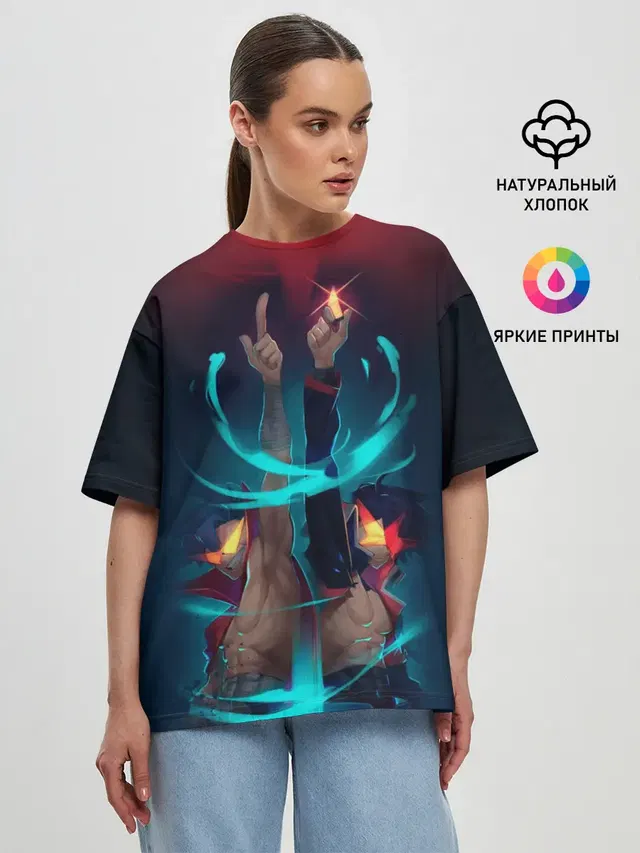 Женская футболка оверсайз