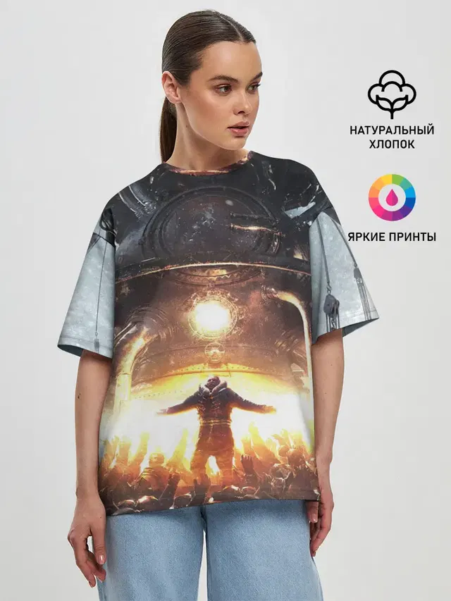 Женская футболка оверсайз
