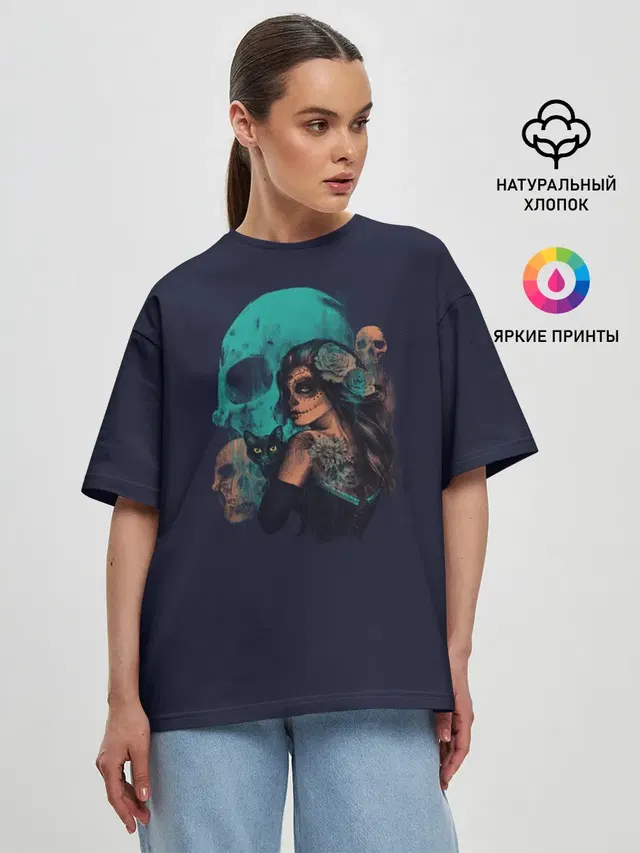 Женская футболка оверсайз