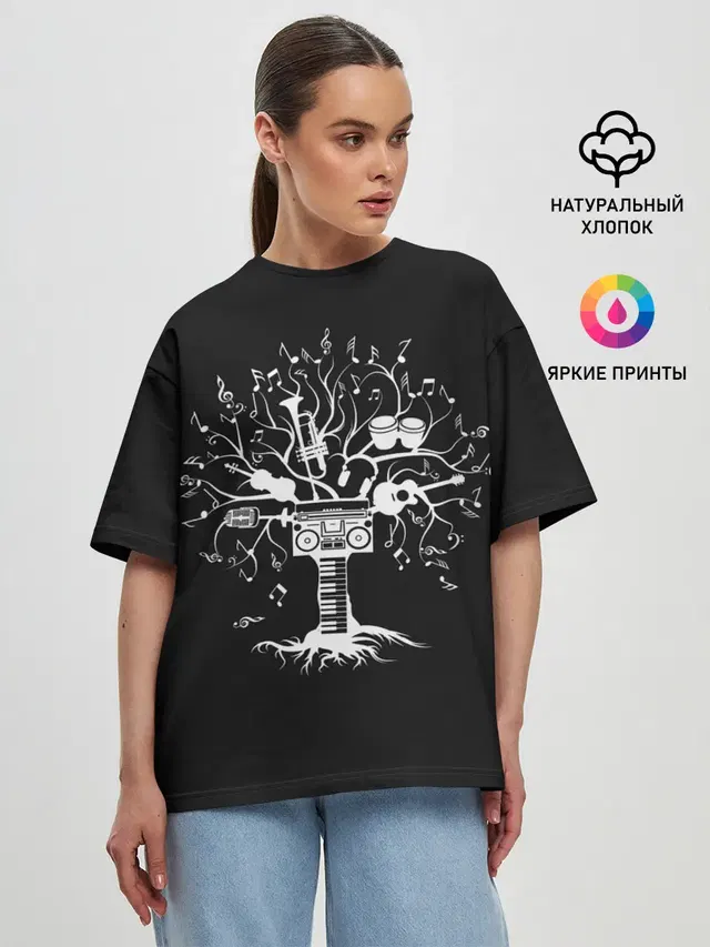 Женская футболка оверсайз