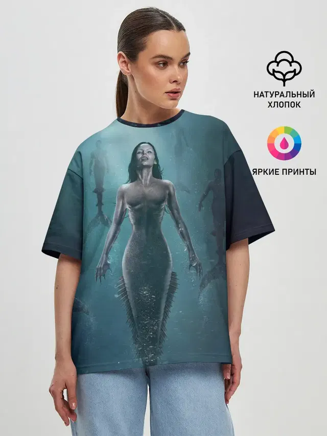 Женская футболка оверсайз