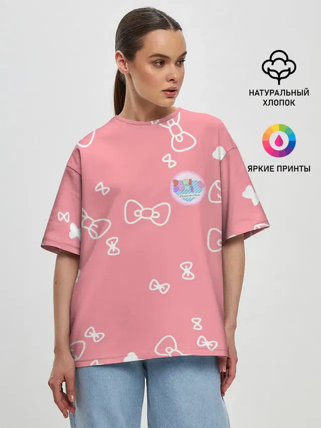 Женская футболка оверсайз с принтом «Doki Doki Literature Club»