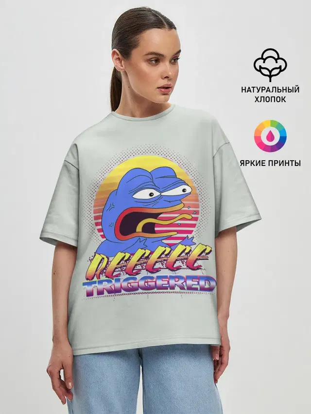 Женская футболка оверсайз