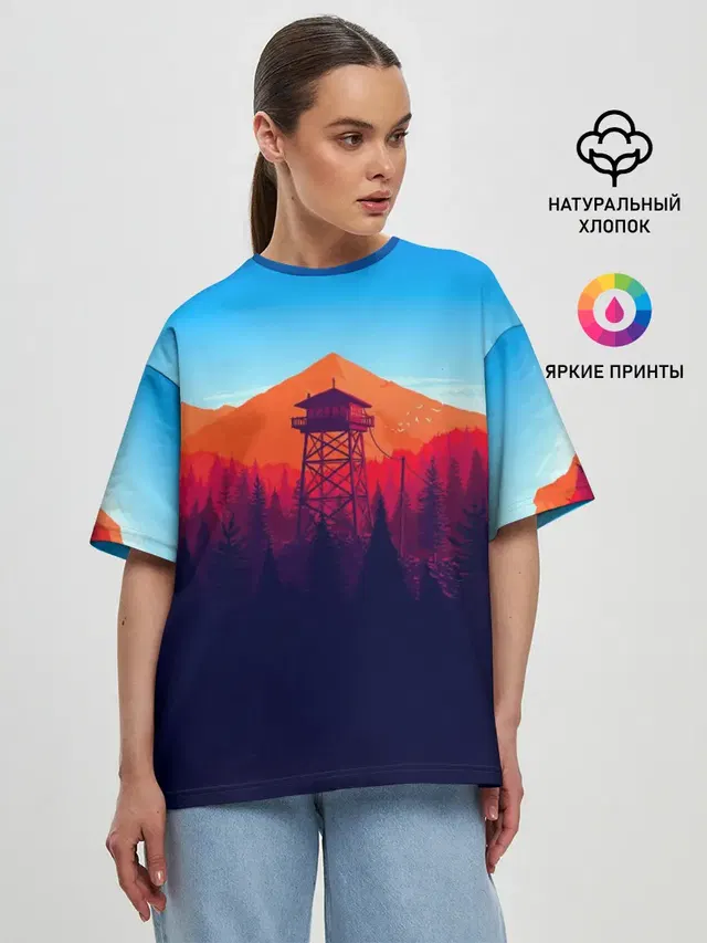Женская футболка оверсайз
