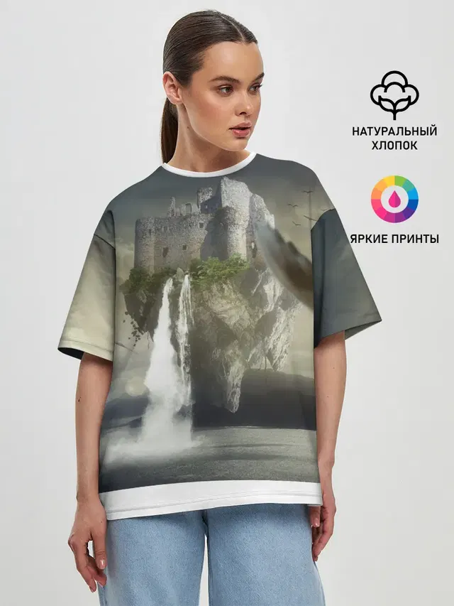 Женская футболка оверсайз
