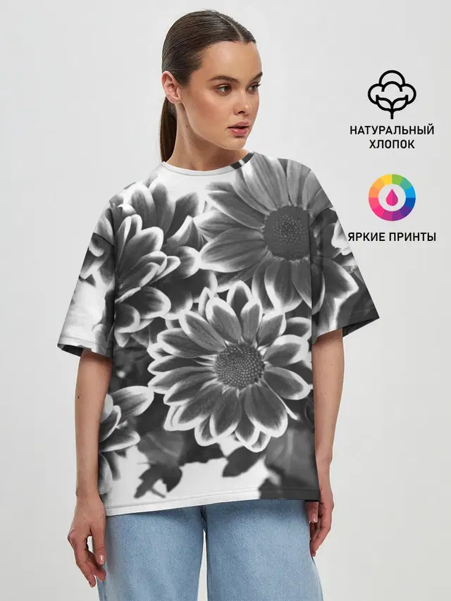 Женская футболка оверсайз